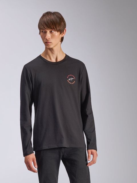 Kişilər üçün uzunqol futbolka Alpinestars True CSF, qara, pambıq/poliester, ölçü L — Bakı