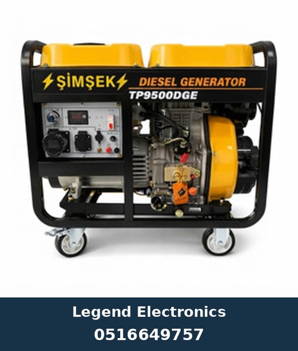 Elan başlığı: Dizel generator Şimşek TE-TP9500DGE, 7.5 kVt, 220 V — Generatorlar, Bakı