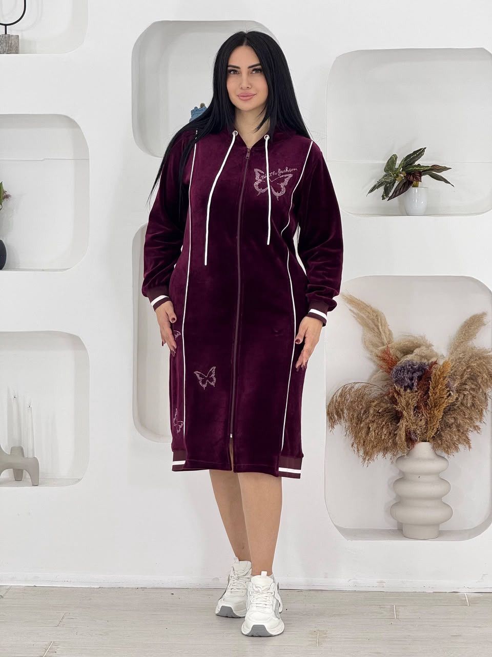 Qadın xələti 87543464, bənövşəyi, velür, ölçü XL — Mallar, Bakı (2)