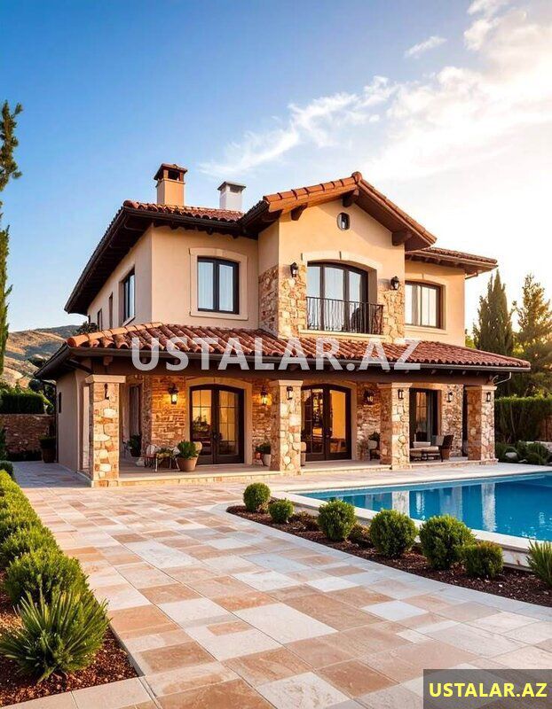Villa fasad işləri — Təmir xidmətləri, Bakı