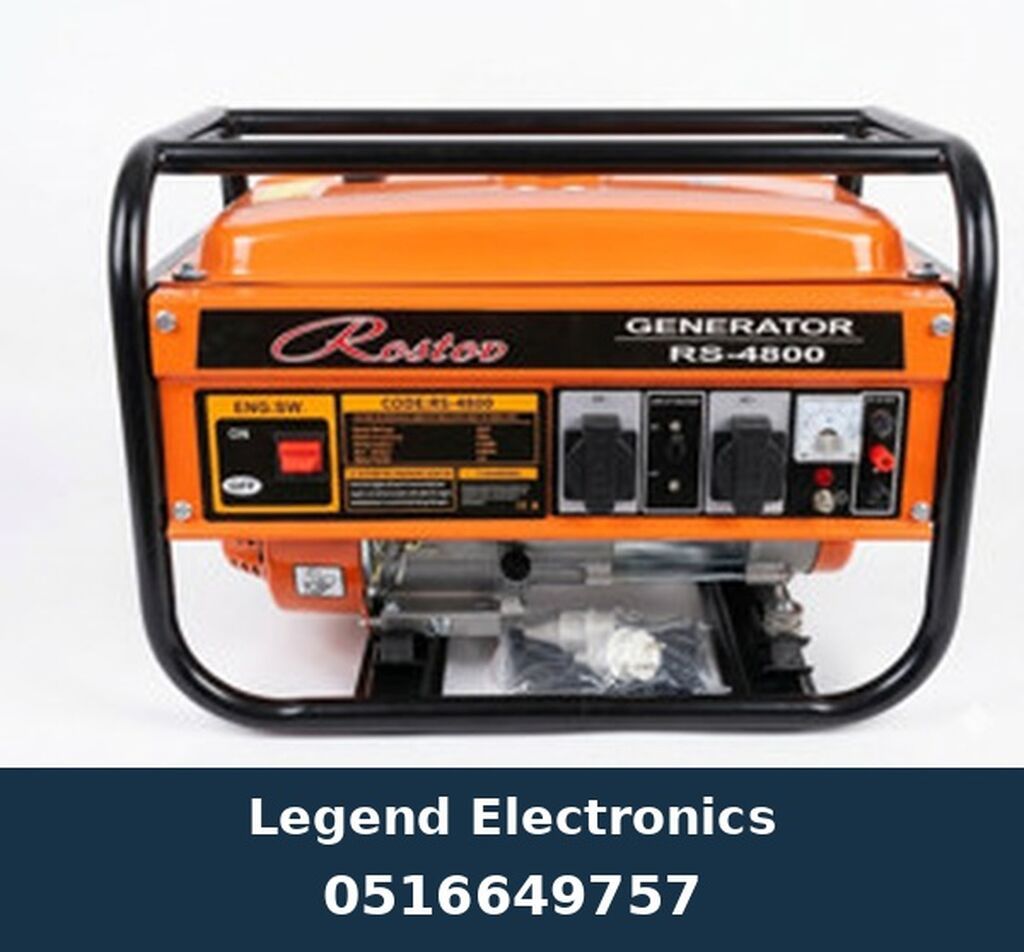 Elan başlığı: Benzin generatoru RS4800, 4.5 kVt, 220 V Elan mətni — Generatorlar, Bakı
