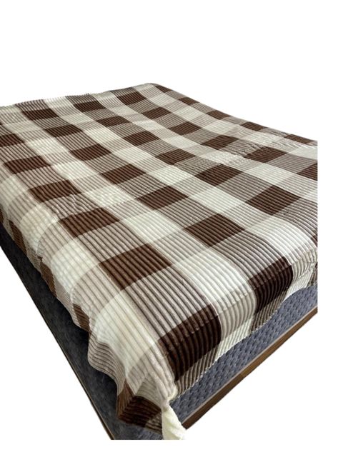 Yataq örtüyü Bamboo model 13.30, yeni model, yaz-yay-payız fəsilli, kletka (şahmat) naxışlı, Bamboo materiallı - GS_1_031 — Bakı
