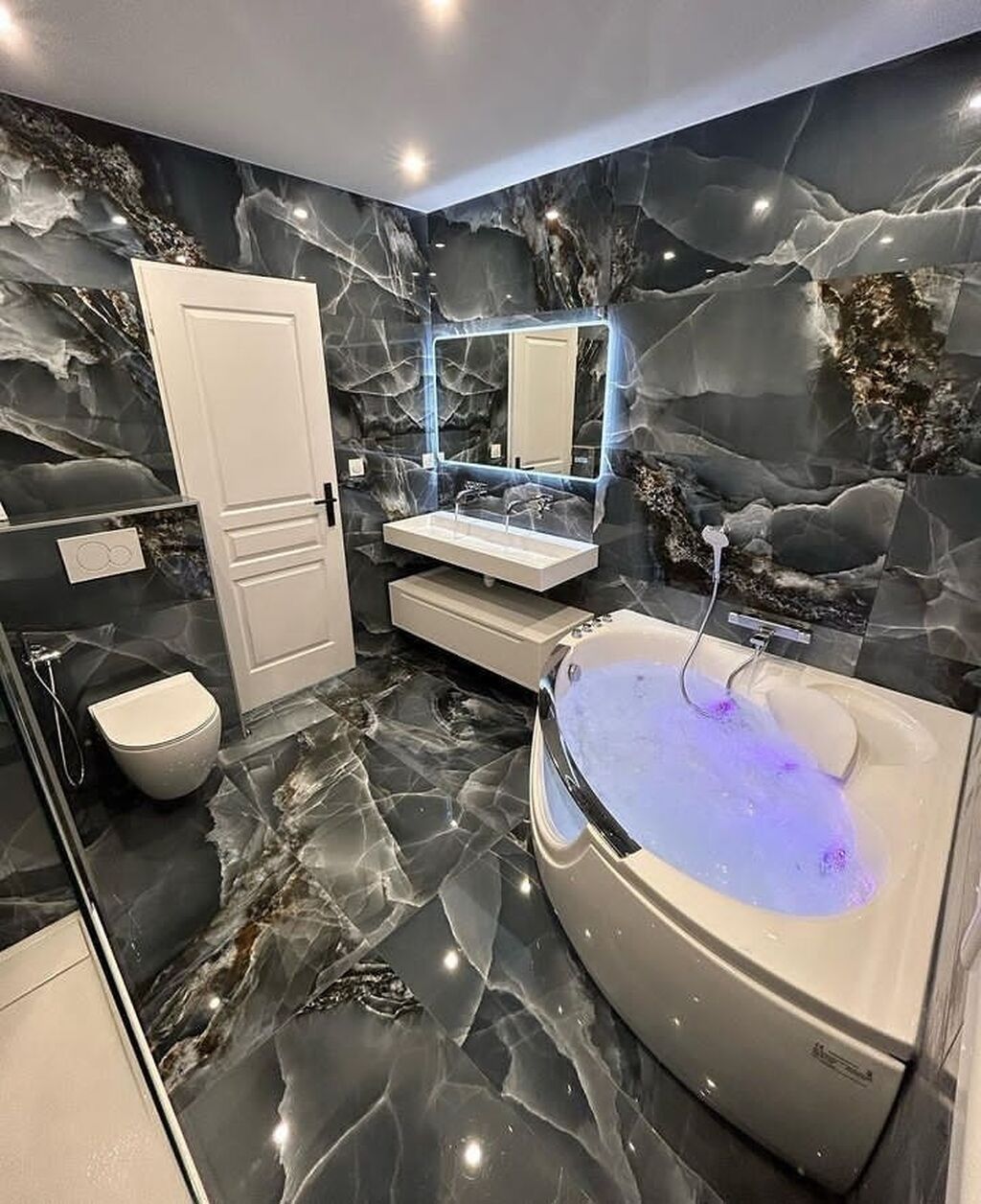 Kafel-metlax işləri Hamam, mətbəx, balkon və mənzillərdə — Duş kabin və bölmələr, Bakı (3)