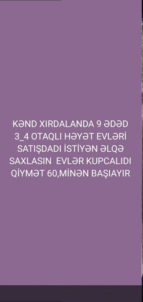 Xırdalan kəndində 9 ədəd həyət evi satışda. 3 və 4 otaqlı variantlar — Xırdalan