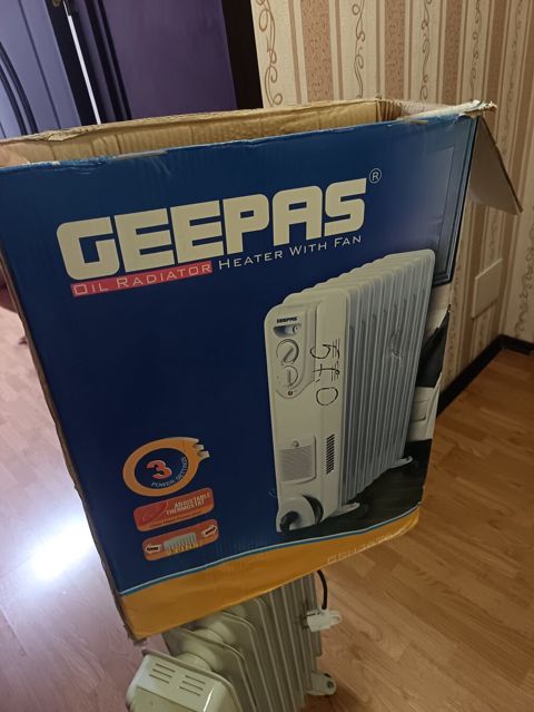 Geepas yağlı radiator – ventilyatorlu elektrikli istilik cihazı — Sumqayıt