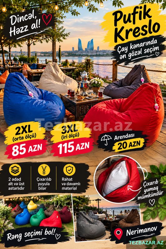 Armud kreslolar 1 — Yelləncəklər-yuvaları və hamaklar, Bakı