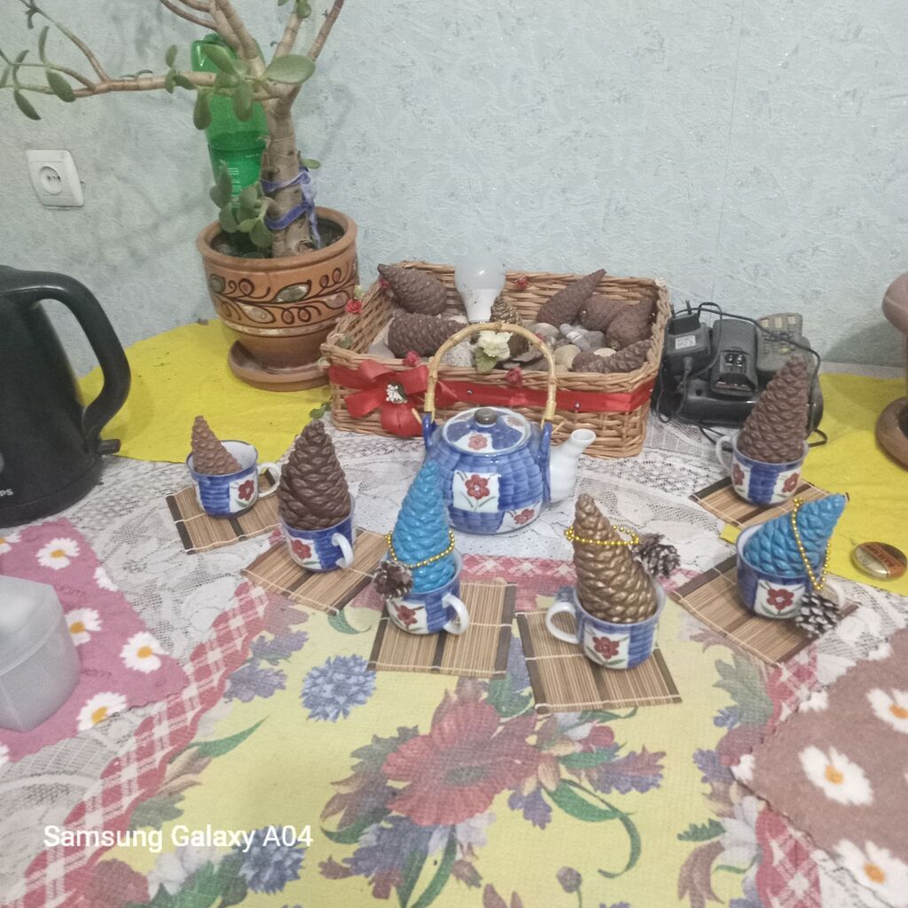 Çay dəsti, rəng - Mavi, Keramika — Süfrə qabı, Bakı (4)