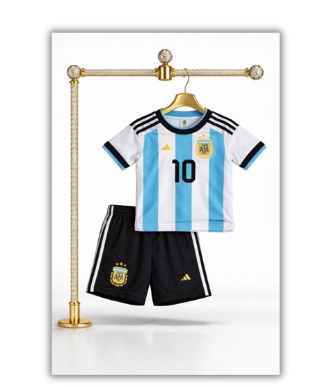 İdman kostyumu Argentina Messi 10, elastan/poliester, rəngbərəng, ölçü 2-3 yaş — Bakı