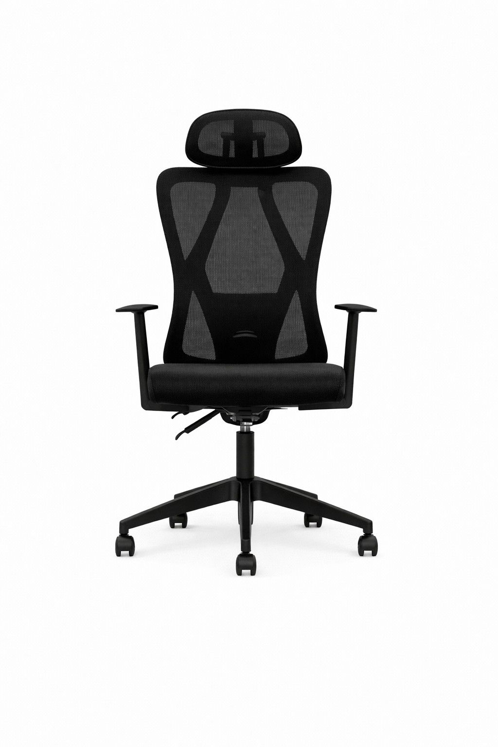 Ofis üçün kreslo Deli KF-220, eko dəri/tor/parça, qara — Mallar, Bakı (2)