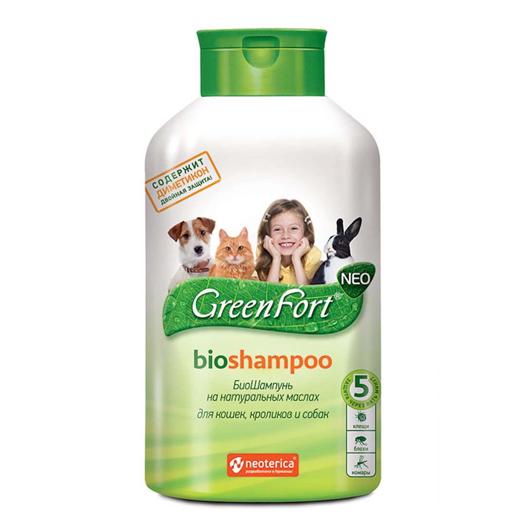 Repellent Bio Şampun Green Fort Neo Ektoparazitlər əleyhinə, itlər, pişiklər, dovşanlar və gəmiricilər üçün, 380 ml — Mallar, Bakı