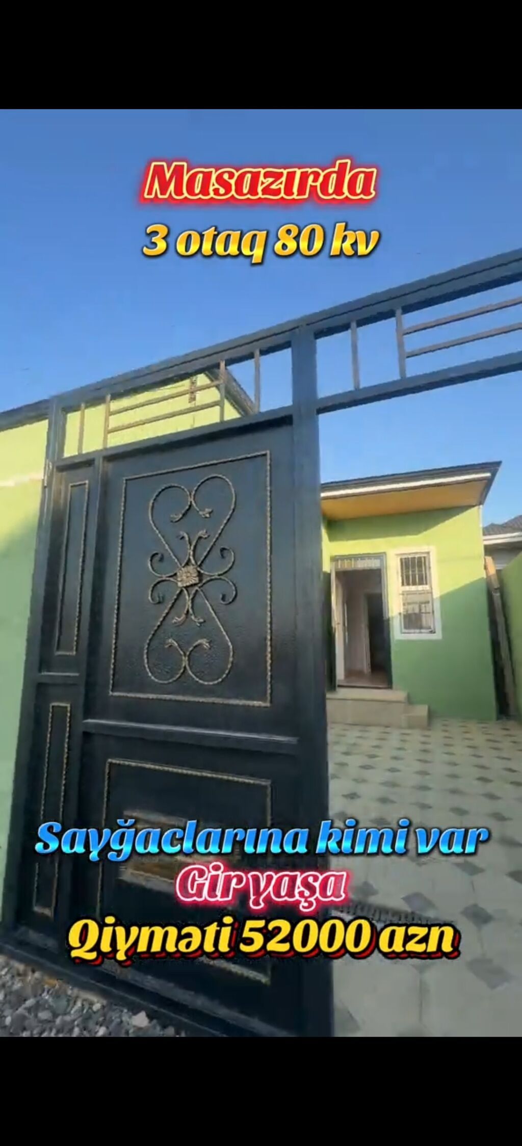 3 otaqlı, 80 kv. m, Kredit yoxdur, Yeni təmirli — Ev, villa, Masazır