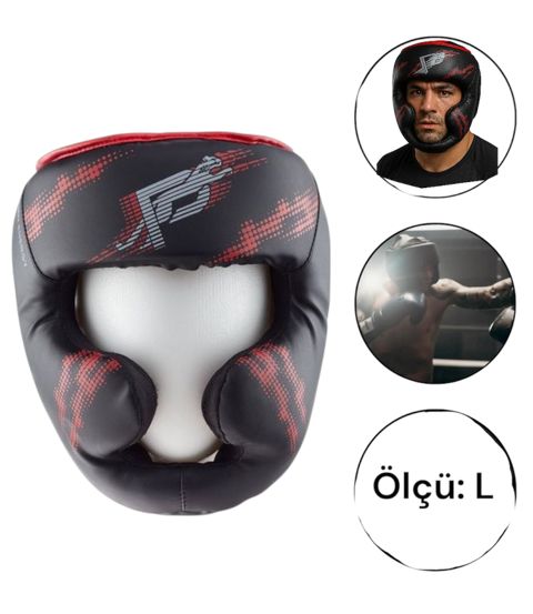 Qoruyucu dəbilqə WS1178, süni dəri, qara/qırmızı, ölçü L — Bakı