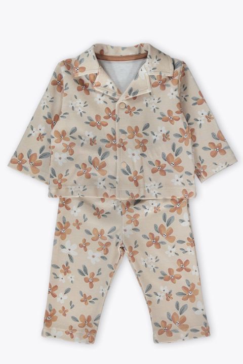 Şalvarlı pijama dəsti Bebetto F1550, narıncı, pambıq, ölçü 18-24 ay — Bakı