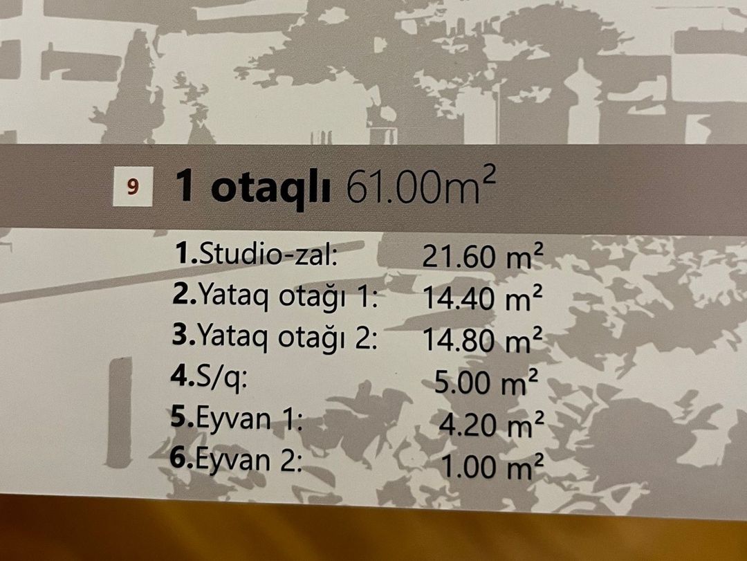 Satılır 3 otaqlı yeni tikili 61 m² — Mənzil, Bakı (5)
