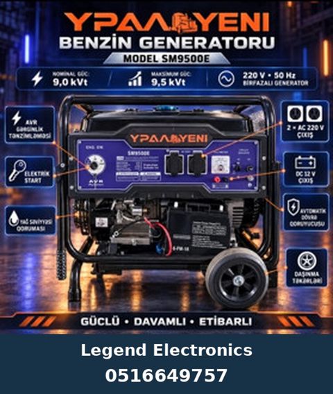 Elan başlığı: Benzin generatoru Урал, SM9500E, Benzin, 9 kVt, 220 V — Bakı