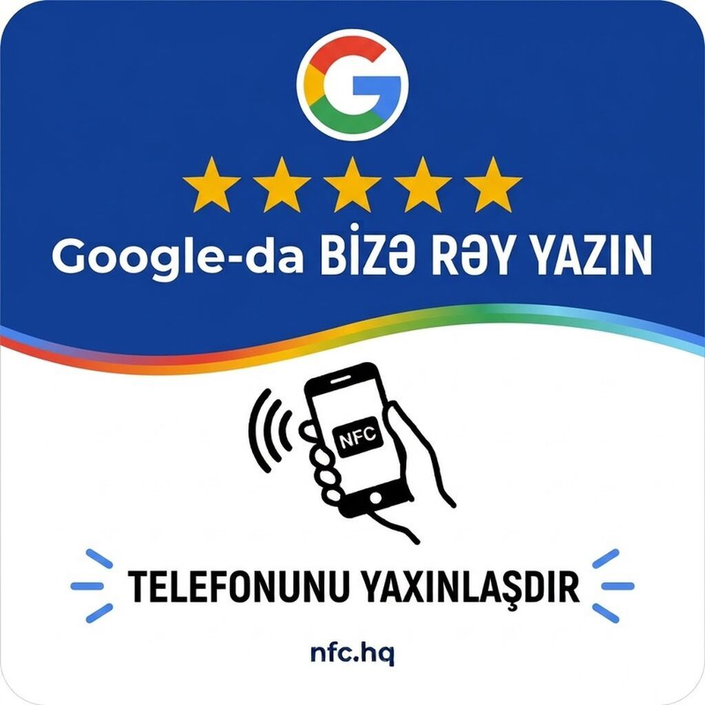 NFC Sosial Media və Rəy Stikeri Məhsul: NFC texnologiyalı — Marketing, reklam, PR, Bakı (3)