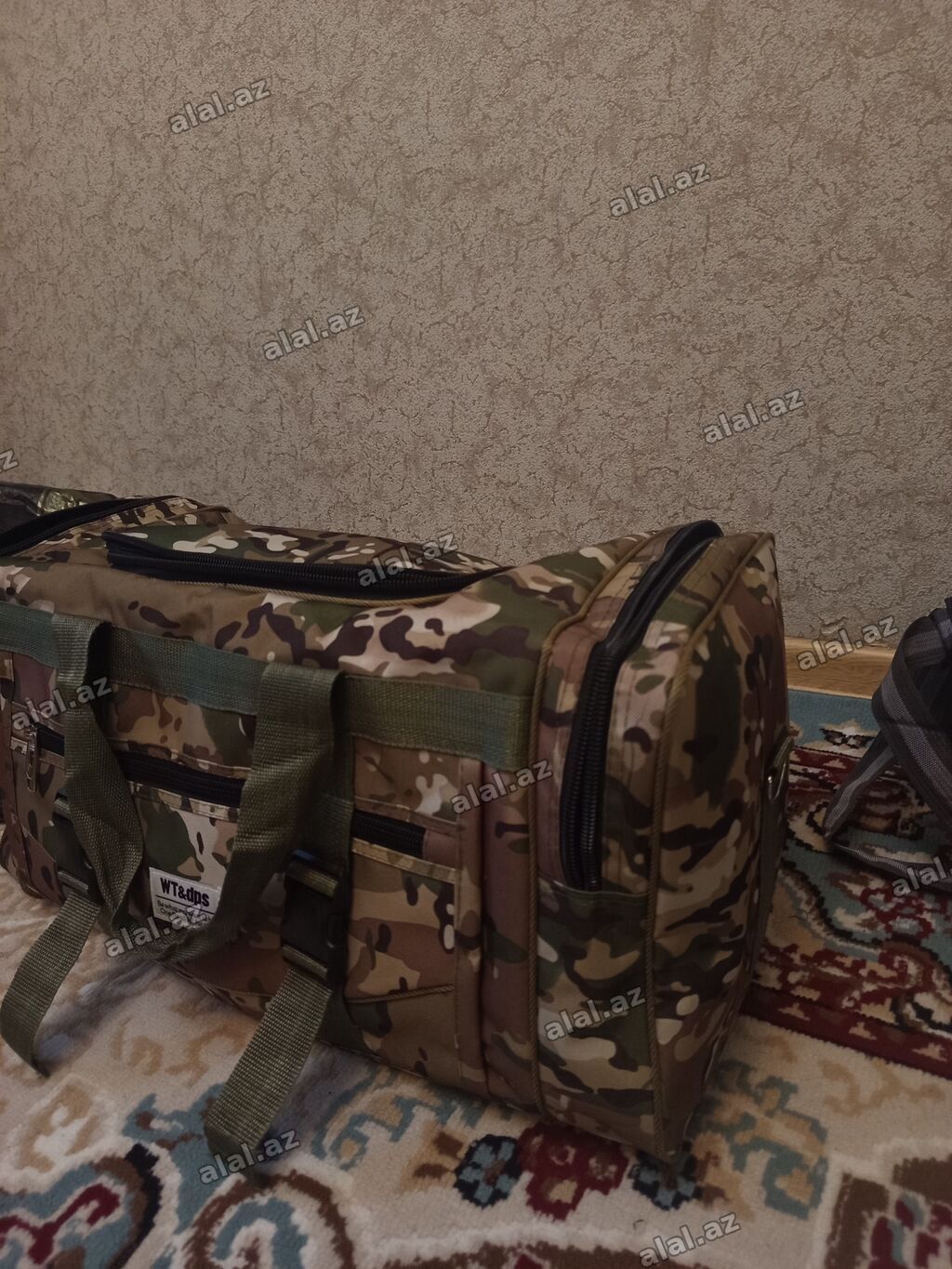 Kamo rəngli iri tutumlu duffel çanta - Naxış: çoxrəngli kamuflyaj — İdman və istirahət, Bakı (3)