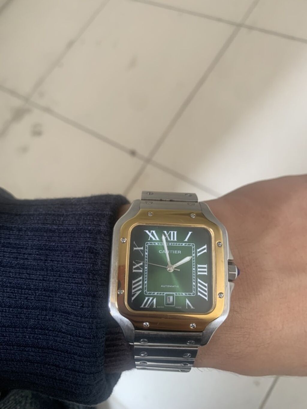Cartier Santos üslubunda avtomatik qol saatı Orginal saatdı heçbir — Qol saatları, Sumqayıt