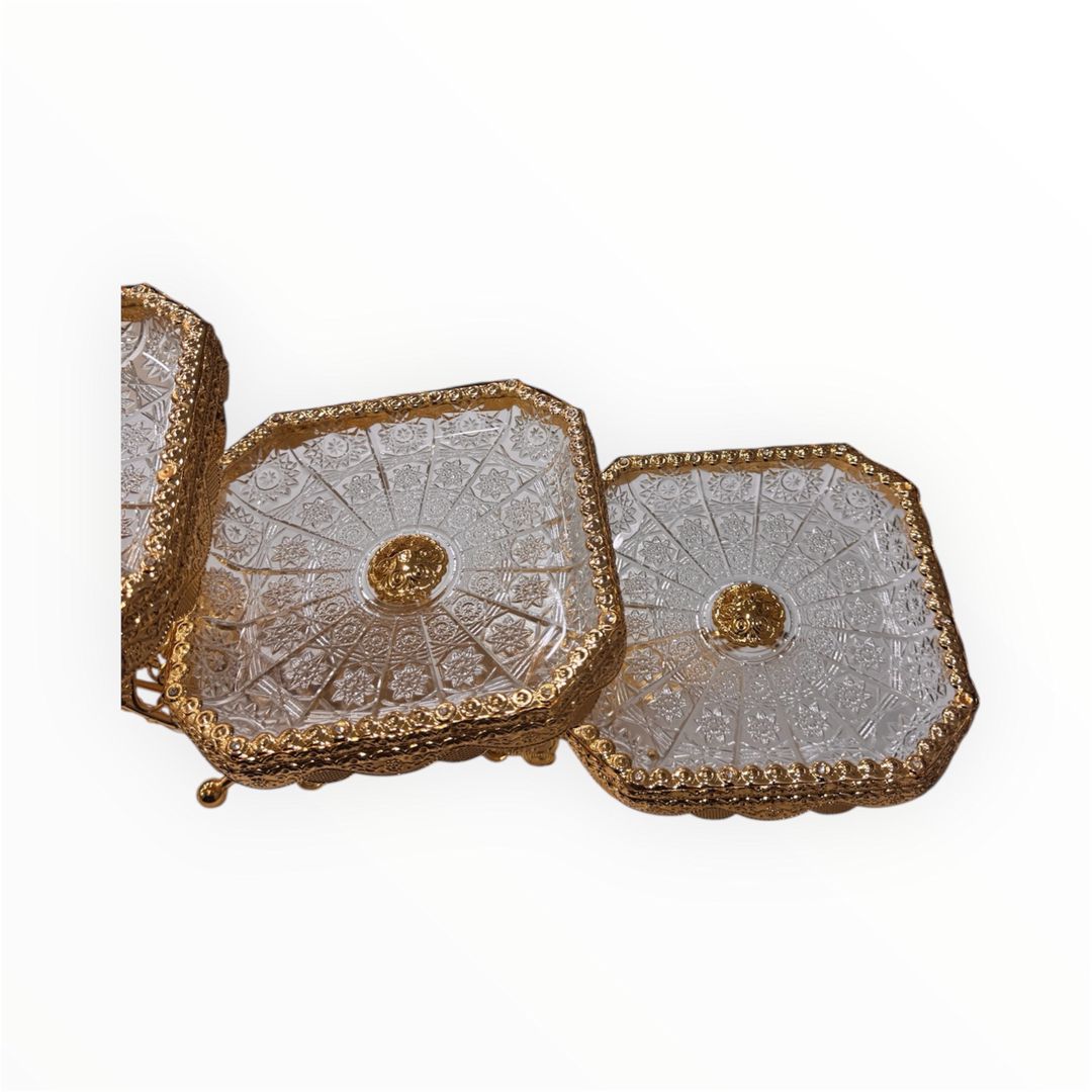 Etajer 44049882, şüşə/metal, qızılı — Mallar, Bakı (3)