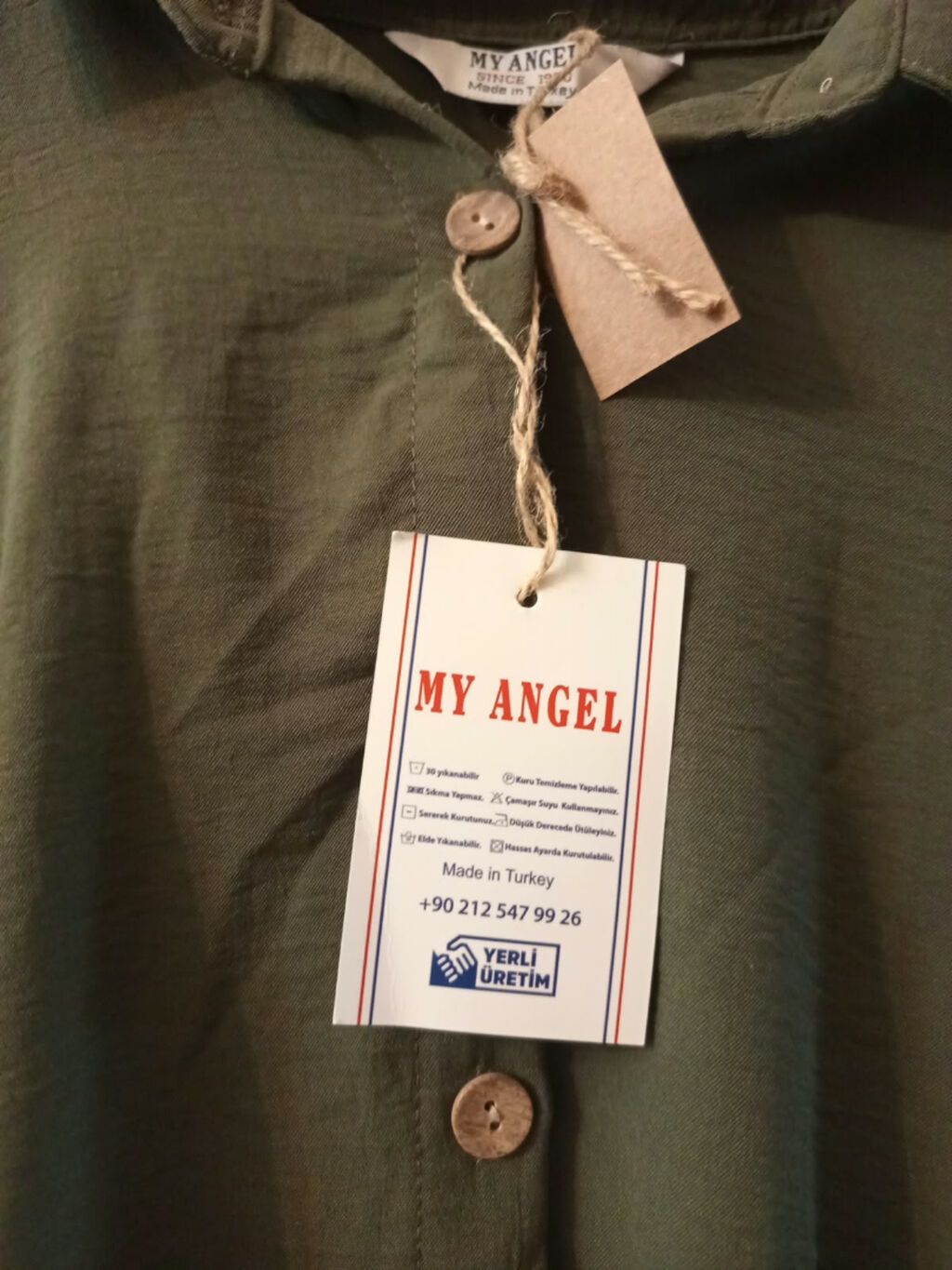 MY Angel qadın tunik-köynək - Rəng: zeytun-yaşıl - Brend: MY Angel — Köynək, Bakı (2)