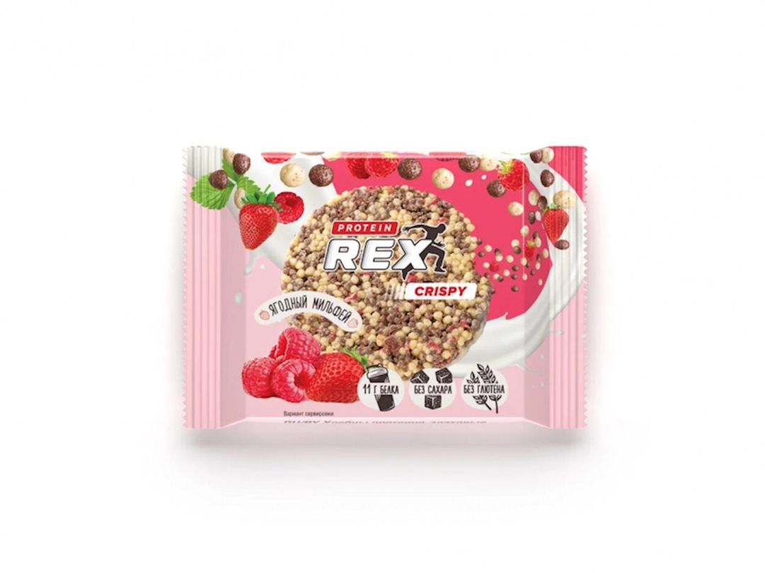 Protein-dənli xlebsi ProteinRex "Ягодный мильфей", 55 q — Mallar, Bakı