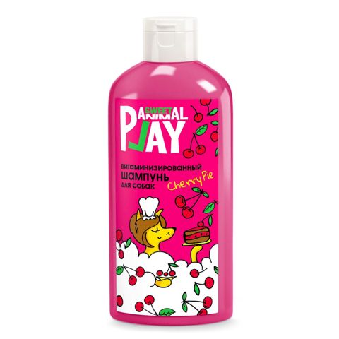 Şampun Animal Play Sweet "Вишневый пай" Vitaminləşdirilmiş, itlər üçün, 300 ml — Bakı