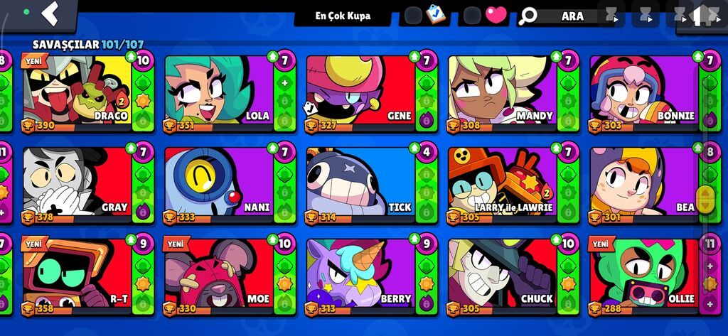 Brawl Stars oyun hesabı - Kupa: 41,049 - Savaşçılar: 101/107 açıq — Şəxsi əşyalar, Bakı (7)