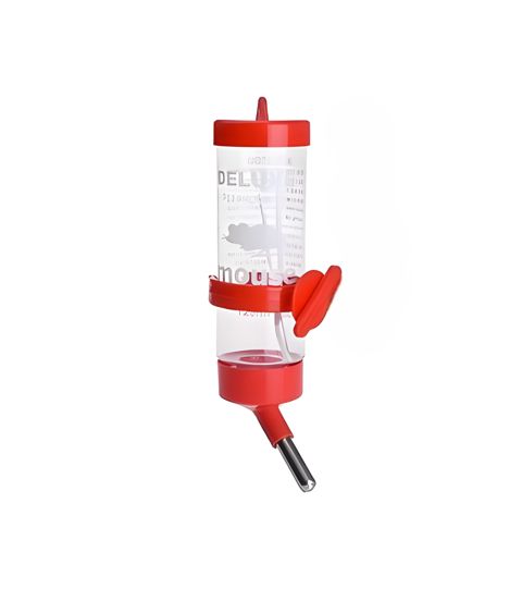 Gəmiricilər üçün su təknəsi, plastik, qırmızı/şəffaf, 250 ml — Bakı