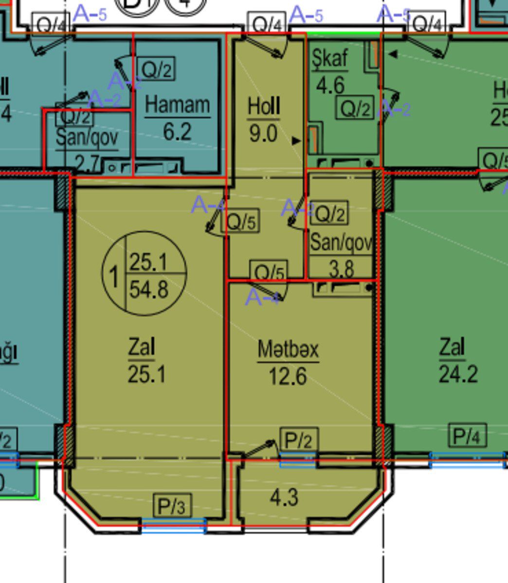 Satılır 2 otaqlı yeni tikili 55 m² — Mənzil, Bakı (3)