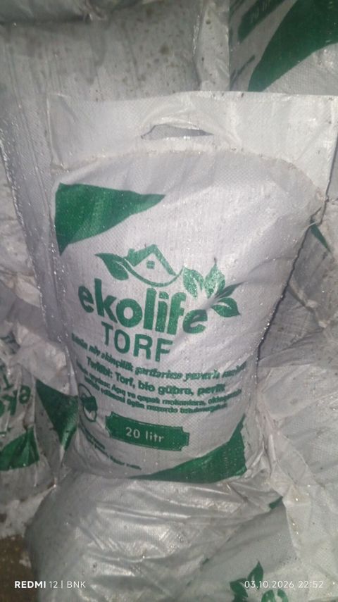 Ekolife Torf – 20 litr - Bitkilər üçün torf əsaslı, hazır əkim və — Tural