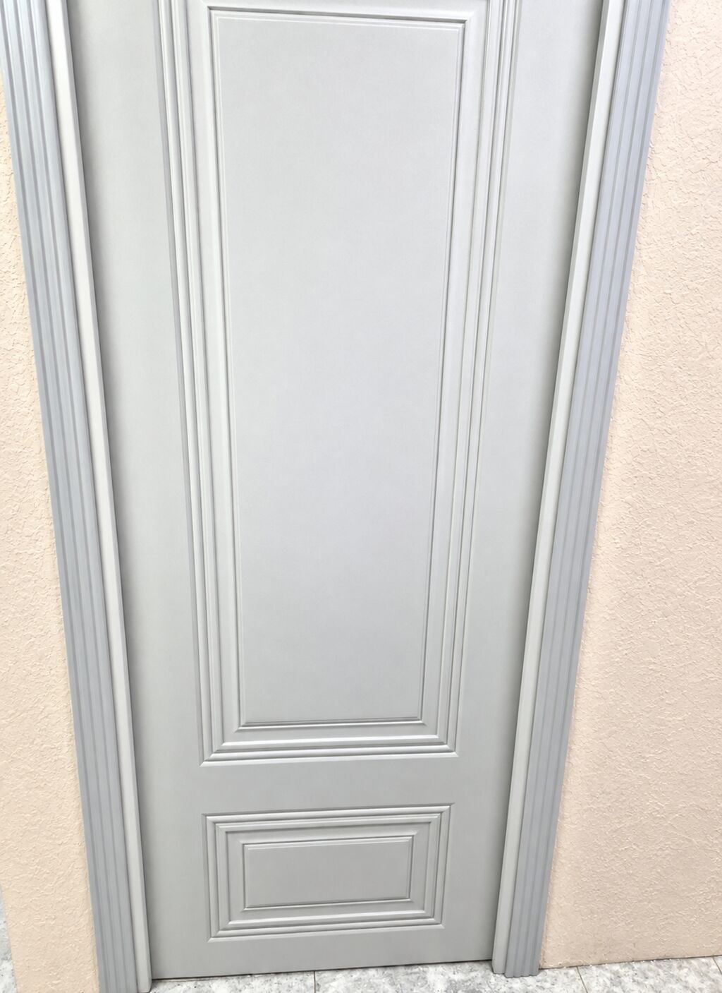 Boz rəng otaq qapısı satılır. Heç quraşdırılmayıb, hazır — Pəncərələr, qapılar, balkonlar, Mingəçevir