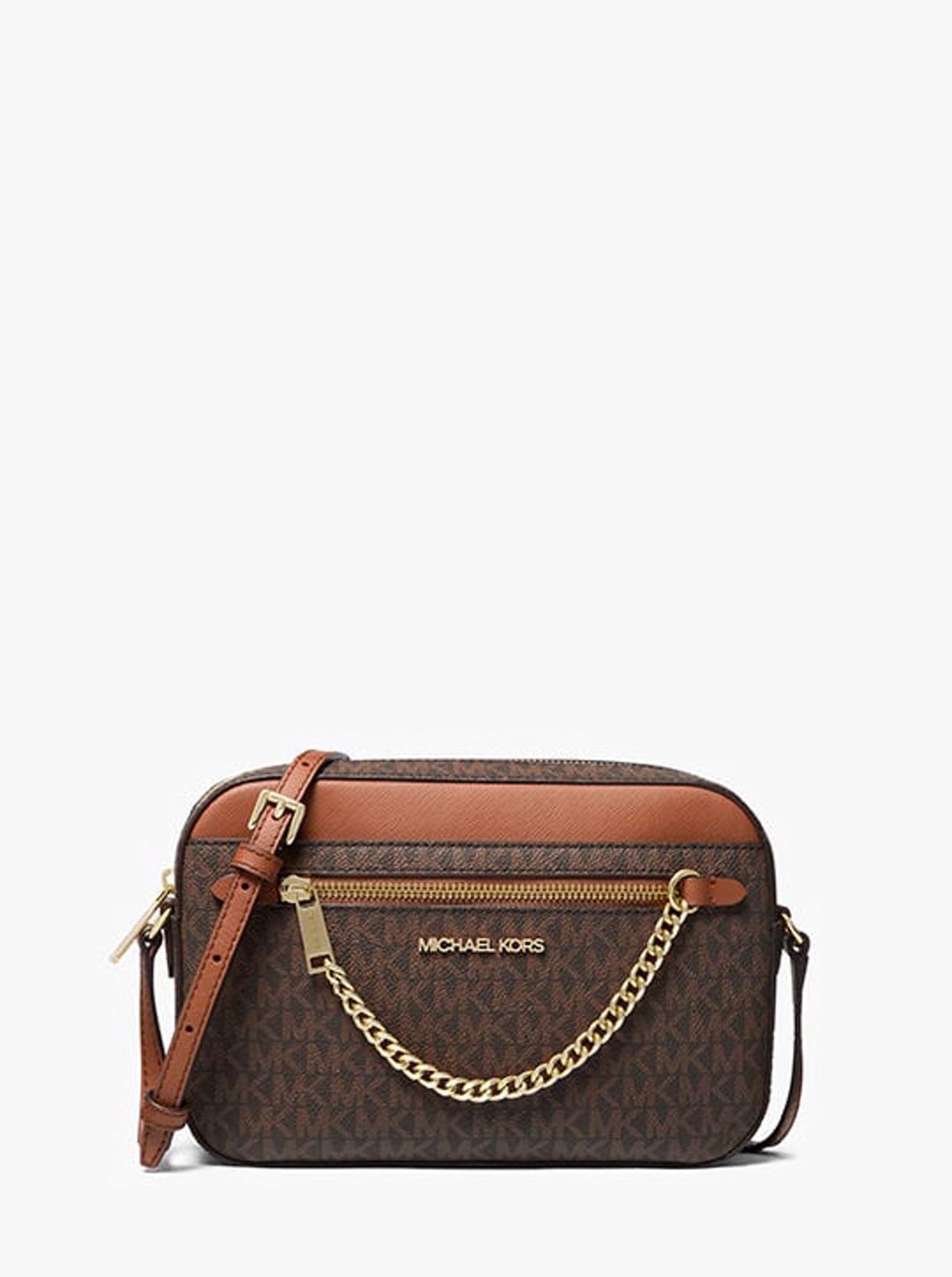 Kross-bodi çanta Michael Kors Jet Set Large Logo 35S1GTTC9B, Qəhvəyi — Mallar, Bakı