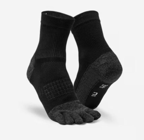 Qaçış corabları Decathloon Kıprun RUN900 5 barmaqlı, sürtünməyə qarşı, qara, ölçü 45/46 — Bakı