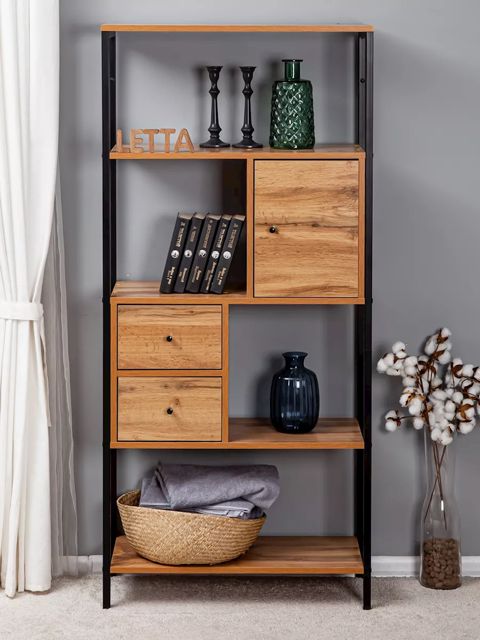 Stellaj 28x71x153 sm, Ldsp, qəhvəyi — Bakı