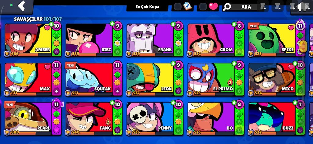 Brawl Stars oyun hesabı - Kupa: 41,049 - Savaşçılar: 101/107 açıq — Şəxsi əşyalar, Bakı (4)