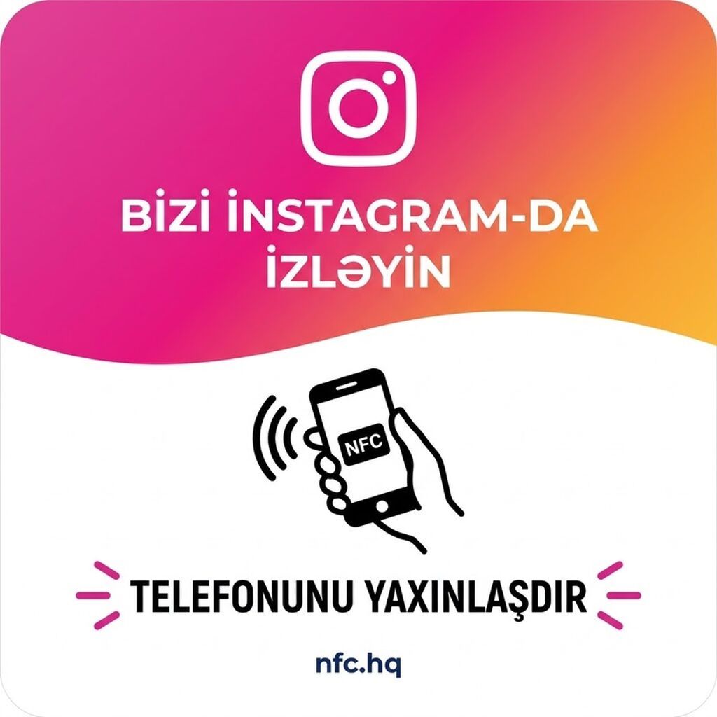 NFC Sosial Media və Rəy Stikeri Məhsul: NFC texnologiyalı — Marketing, reklam, PR, Bakı (2)