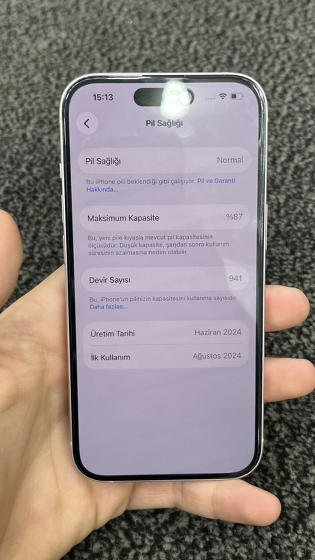 IPhone 15, 128 GB, Çəhrayı, Zəmanət, Face ID — Apple iPhone, Masazır (6)