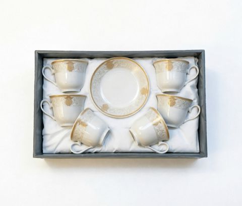 Çay dəsti Evtrend, ağ/bej, 12 parça — Bakı