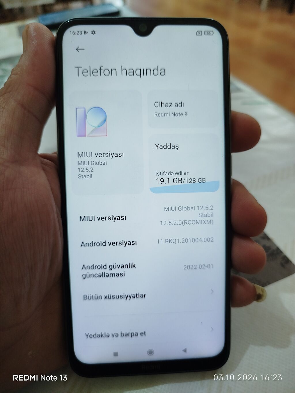 Redmi Note 8 (2021), 128 GB, rəng - Bənövşəyi, Barmaq izi — Xiaomi, Şirvan (4)