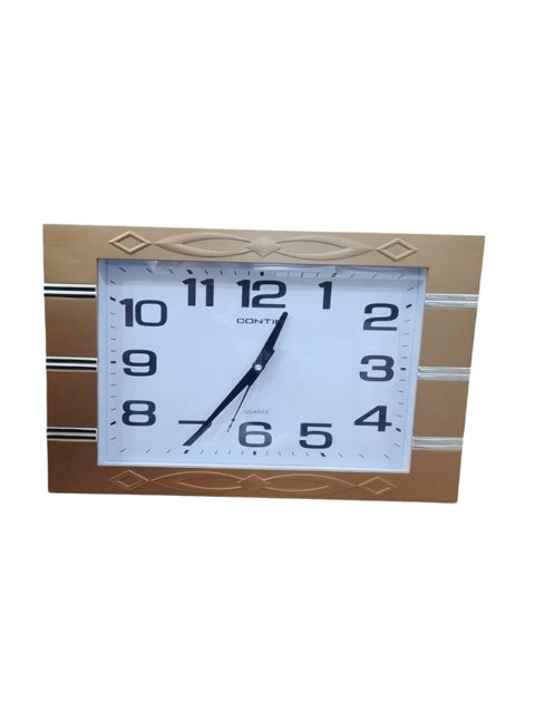 Divar saatı YT-283, düzbucaqlı, qara/gümüşü, 40x34 sm — Bakı
