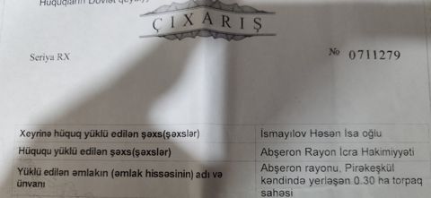 Satılır torpaq 30 sot — Sumqayıt