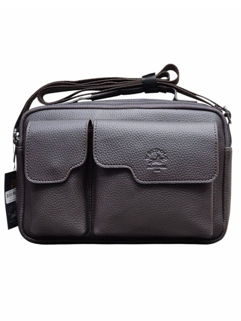Uniseks kross-bodi çanta, qəhvəyi, poliuretan, 28sm x 19sm x 6sm, Türkiyə istehsalı - Westpolo_Bag-4026_Brown-Floater — Bakı