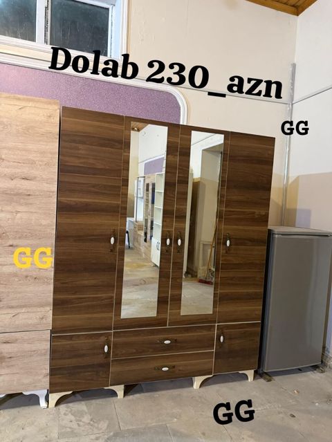 Yeni və sifarişlə 4 qapılı şkaf – 230 AZN Ölçü: 1.60 47 2 m — Bakı