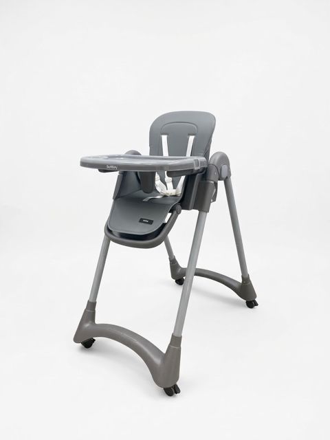 Uşaq yedirmə oturacağı AG220 SCRQ01, eko-dəri/metal/plastik, 1-3 yaş, boz — Bakı