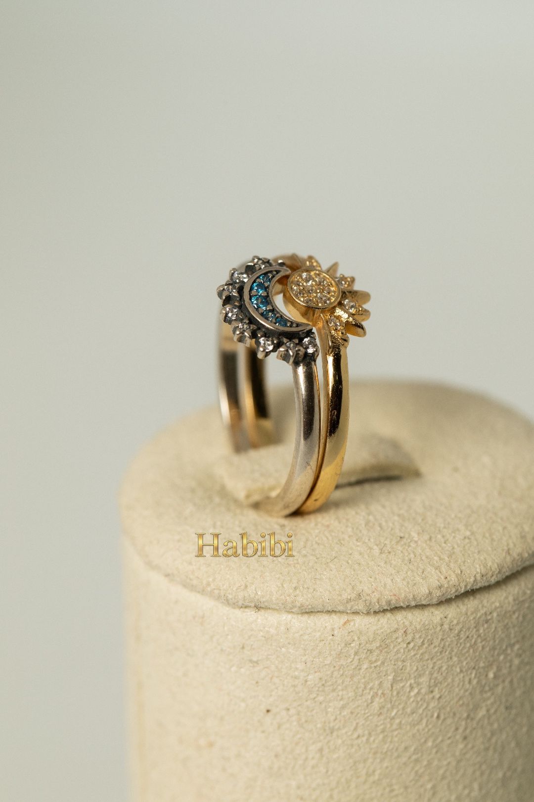 Üzük dəsti qadınlar üçün Habibi Jewellery HJ725, gümüş 925 əyar, 4.18 q — Mallar, Bakı (2)