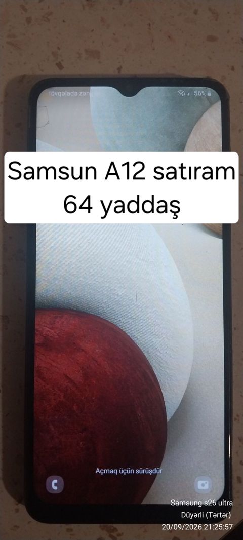 Samsung Galaxy A12, 64 GB, İki sim kartlı — Tərtər