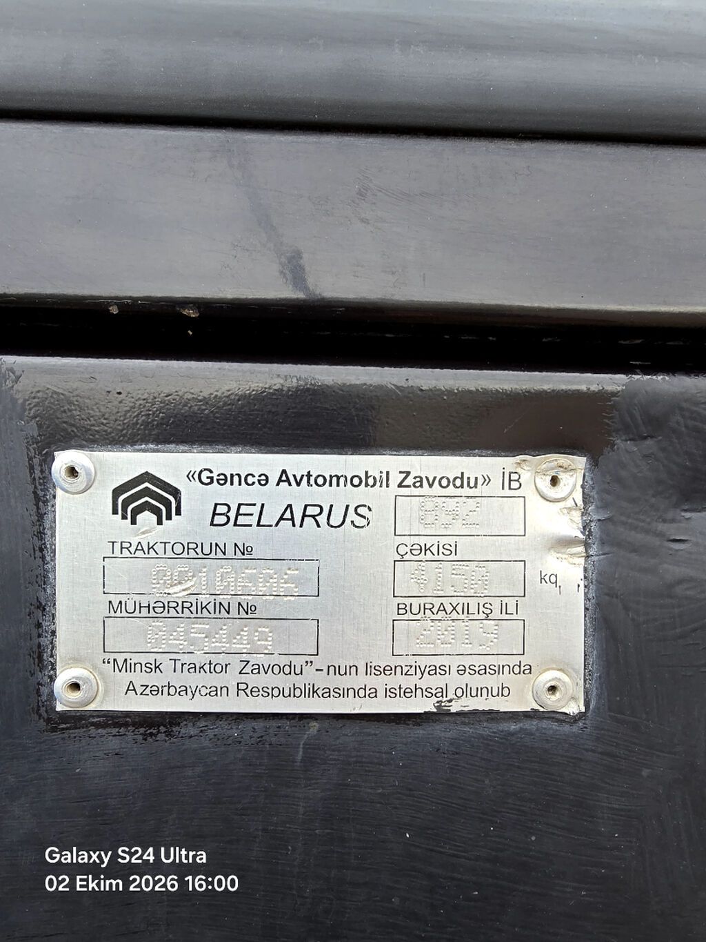 Traktor Belarus (MTZ) 892, 2019 il, 89 at gücü, motor 4.8 l, İşlənmiş 51-BA-205 — Traktorlar, Samux (7)