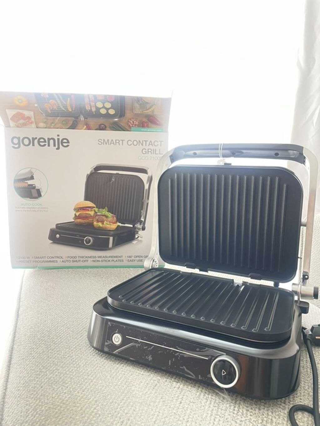 Gorenje GCG2100S Kontakt Qril – Yeni Güc: 2100 W Bişirmə səthi — Soba və qrillər, Bakı