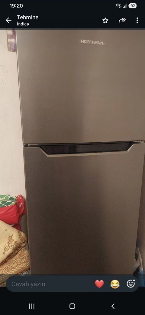 Hoffmann iki qapılı soyuducu - Rəng: metalik boz (inox üslubunda) — Digah