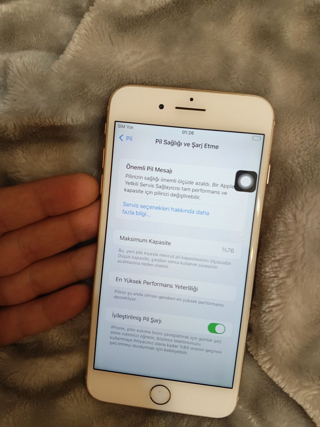 IPhone 8 Plus, 64 GB, Qızılı, Qırıq — Apple iPhone, Bakı (2)